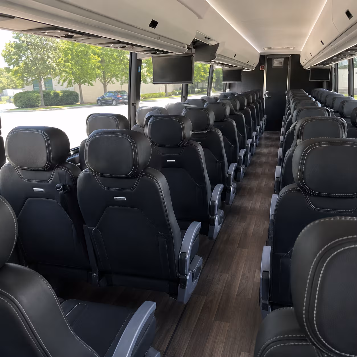 broken arrow charter bus services interior