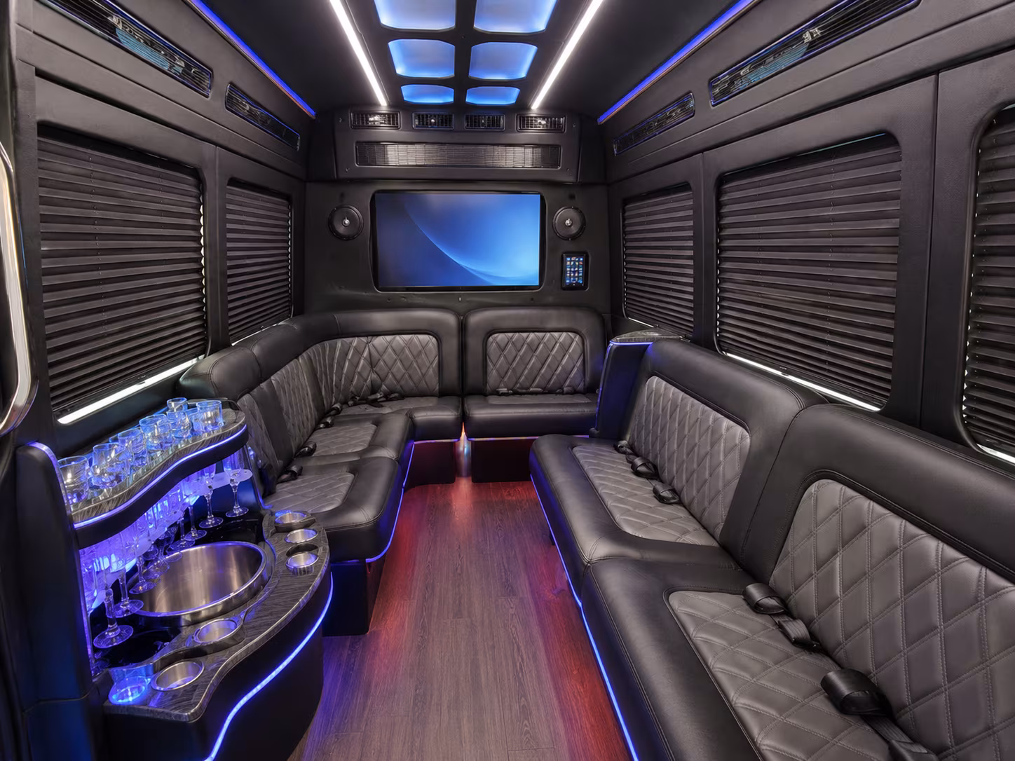 broken arrow party bus interior